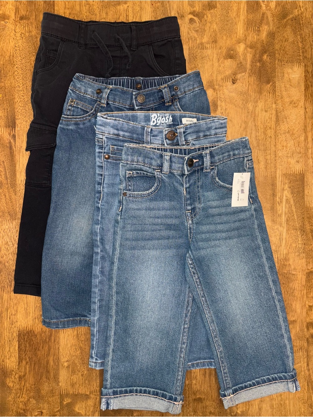 Kids Denim Jeans and Black Jogger Bundle